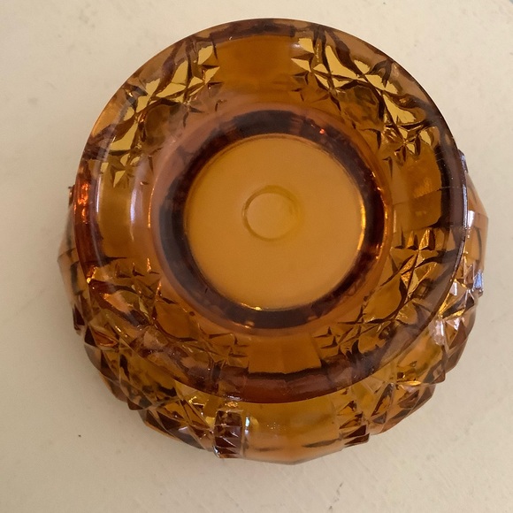 Indiana Glass Stars & Bars Amber Fairy Lamp - Picture 7 of 7